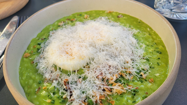 pea risotto